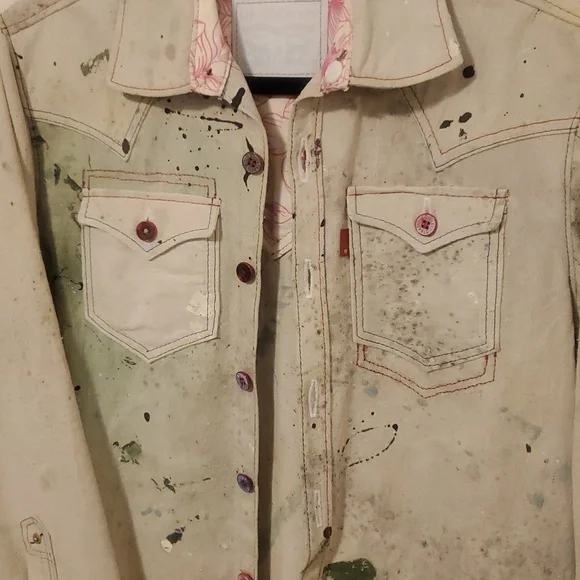 Levi's Canvas Tarp Western Pearl Shirt Custom Tailor Shop - Picture 8 of 16